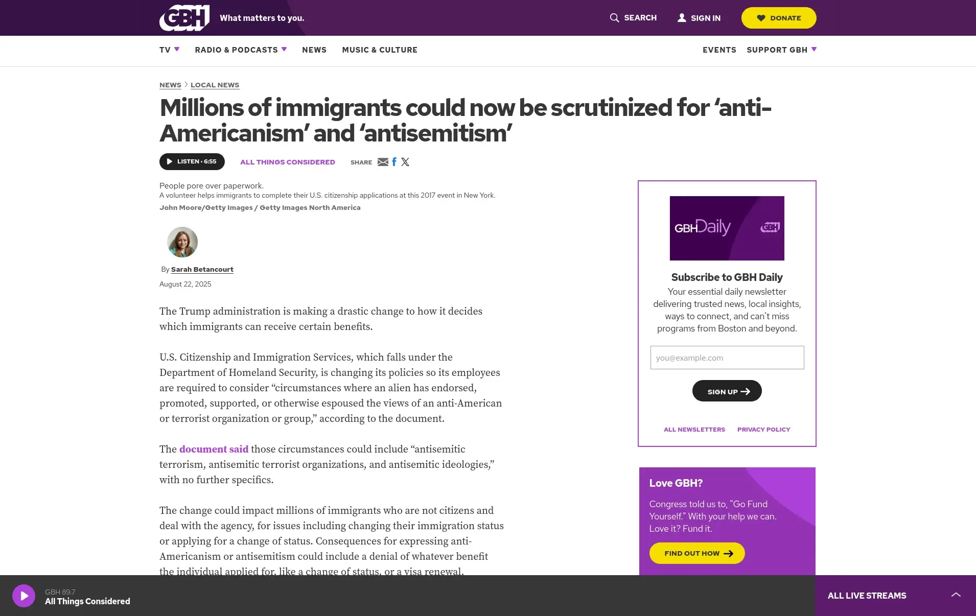 Millions of immigrants could now be scrutinized for ‘anti-Americanism’ and ‘antisemitism’